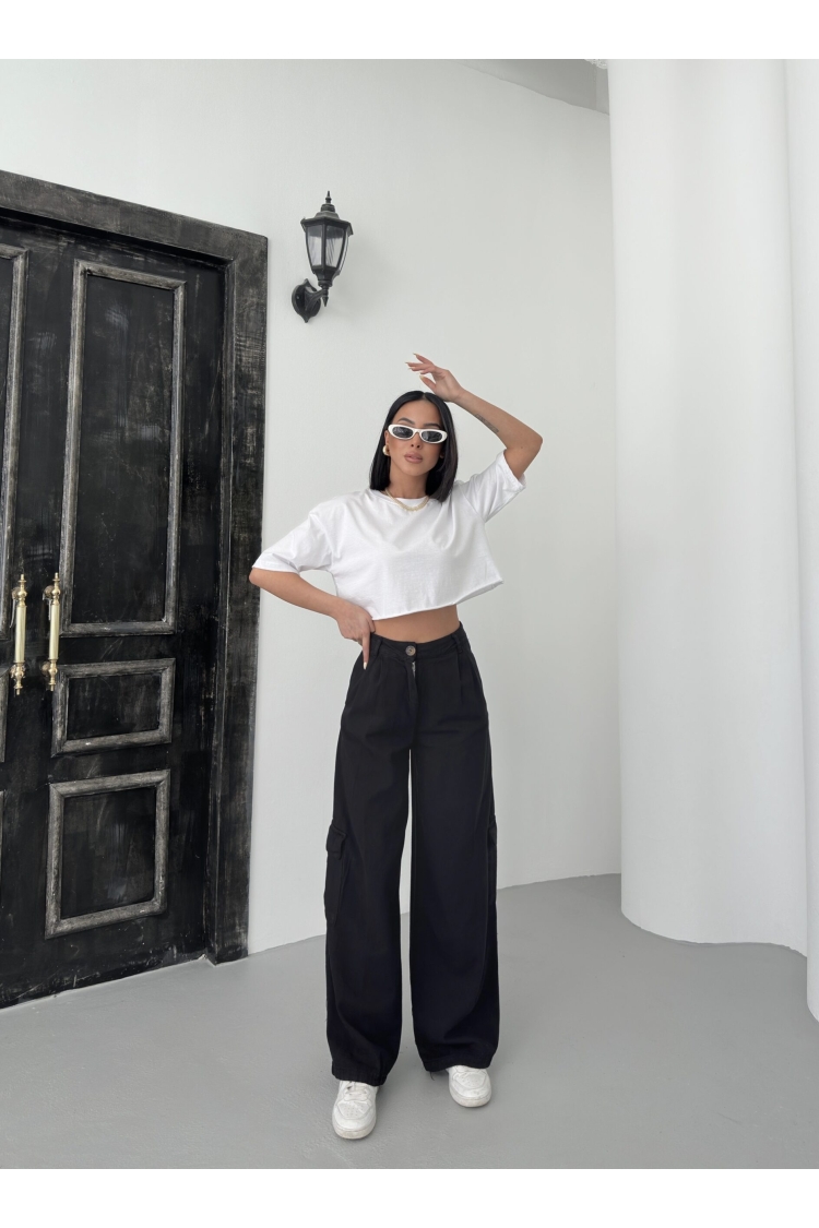 Cargo Pocket Gabardine Pants - Brand: My Fashion - Women & Kids, Baby Clothes Wholesale - TheBS Women