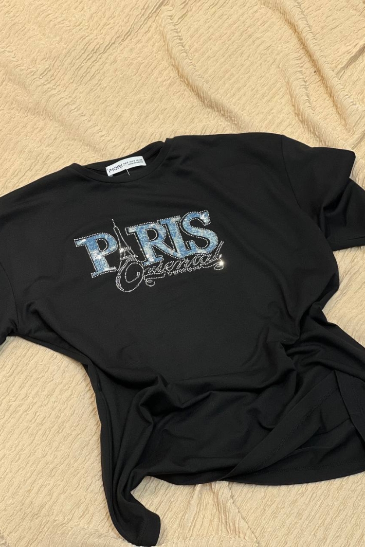 Letter Printed Tshirt - Producer: Fiori - Wholesale Women Clothes - TheBS Women