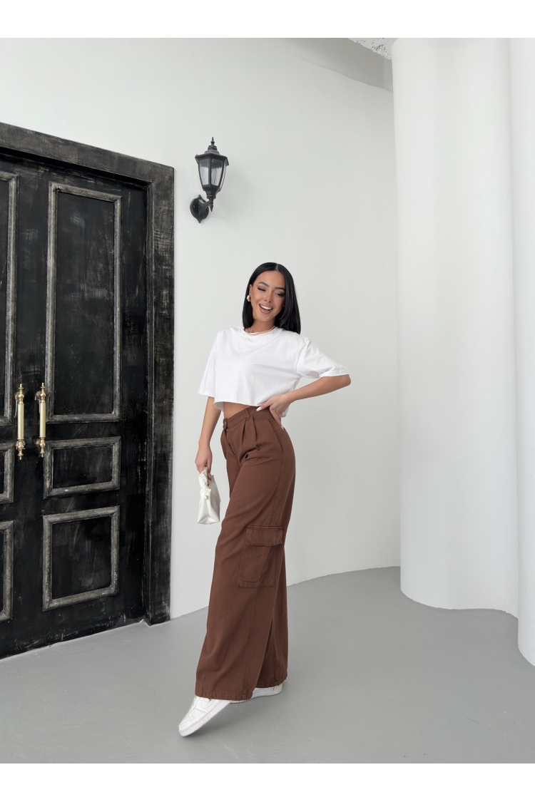Cargo Pocket Gabardine Pants - Brand: My Fashion - Women & Kids, Baby Clothes Wholesale - TheBS Women