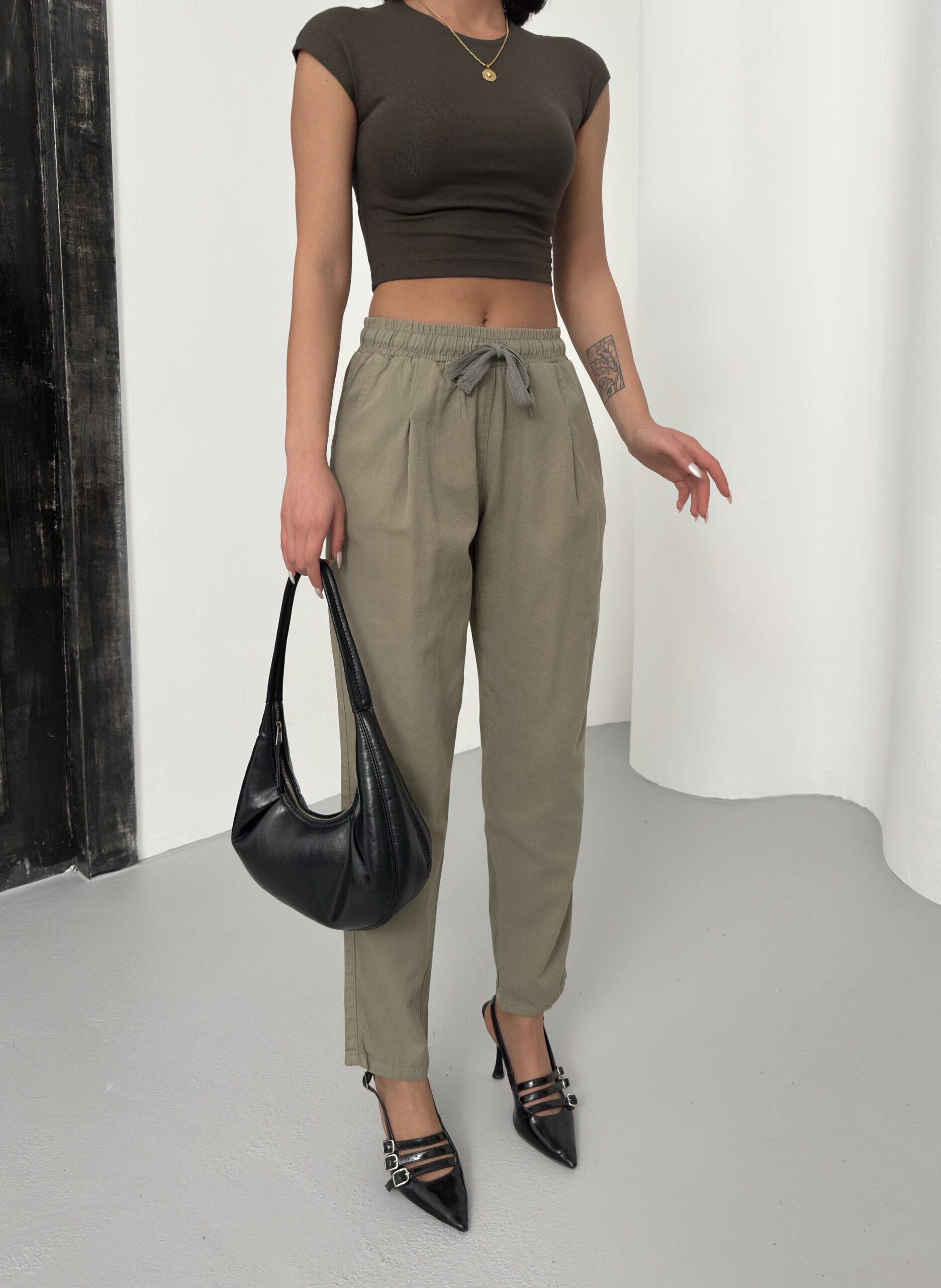 Drawstring Carrot Leg Pants - Brand: My Fashion - Women & Kids, Baby Clothes Wholesale - TheBS Women