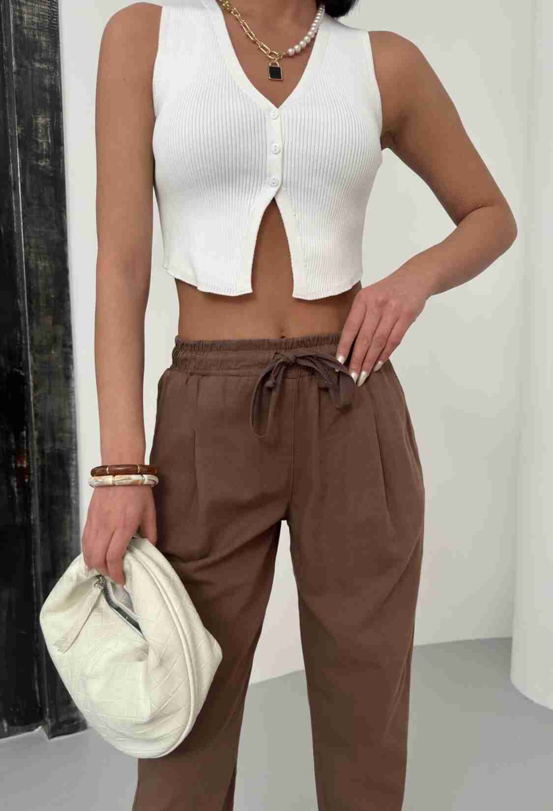 Drawstring Carrot Leg Pants - Brand: My Fashion - Women & Kids, Baby Clothes Wholesale - TheBS Women