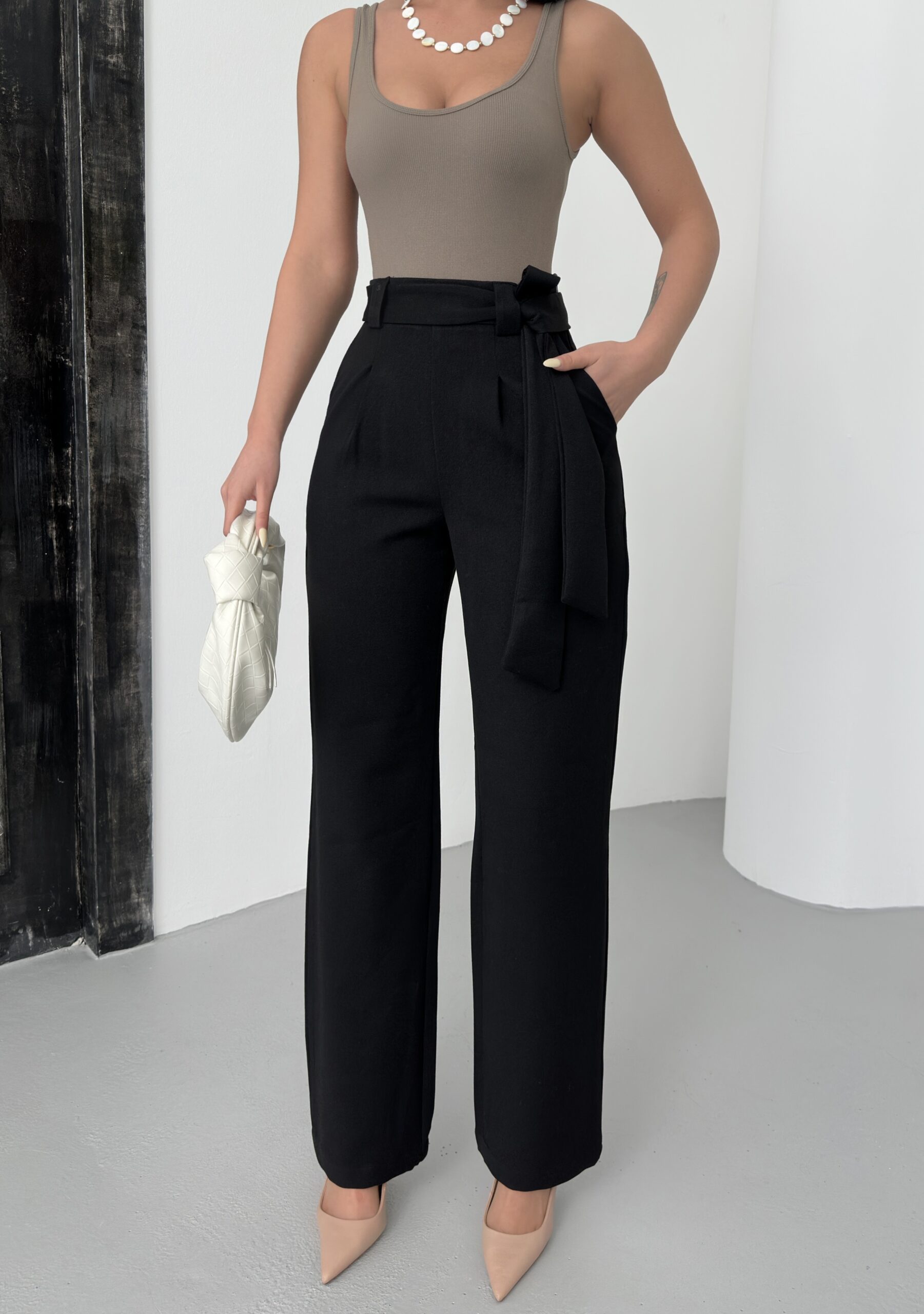 Polyviscose Belted Pants - Brand: My Fashion - Women & Kids, Baby Clothes Wholesale - TheBS Women