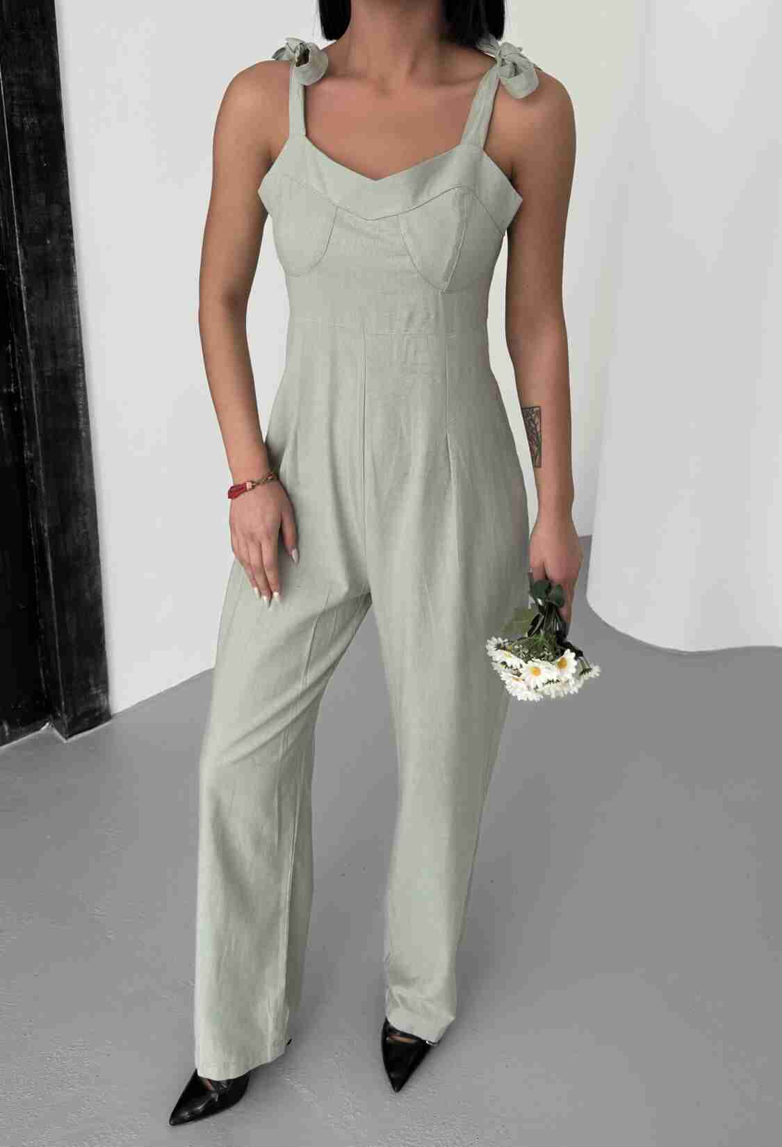 Linen Jumpsuit - Brand: My Fashion - Women & Kids, Baby Clothes Wholesale - TheBS Women