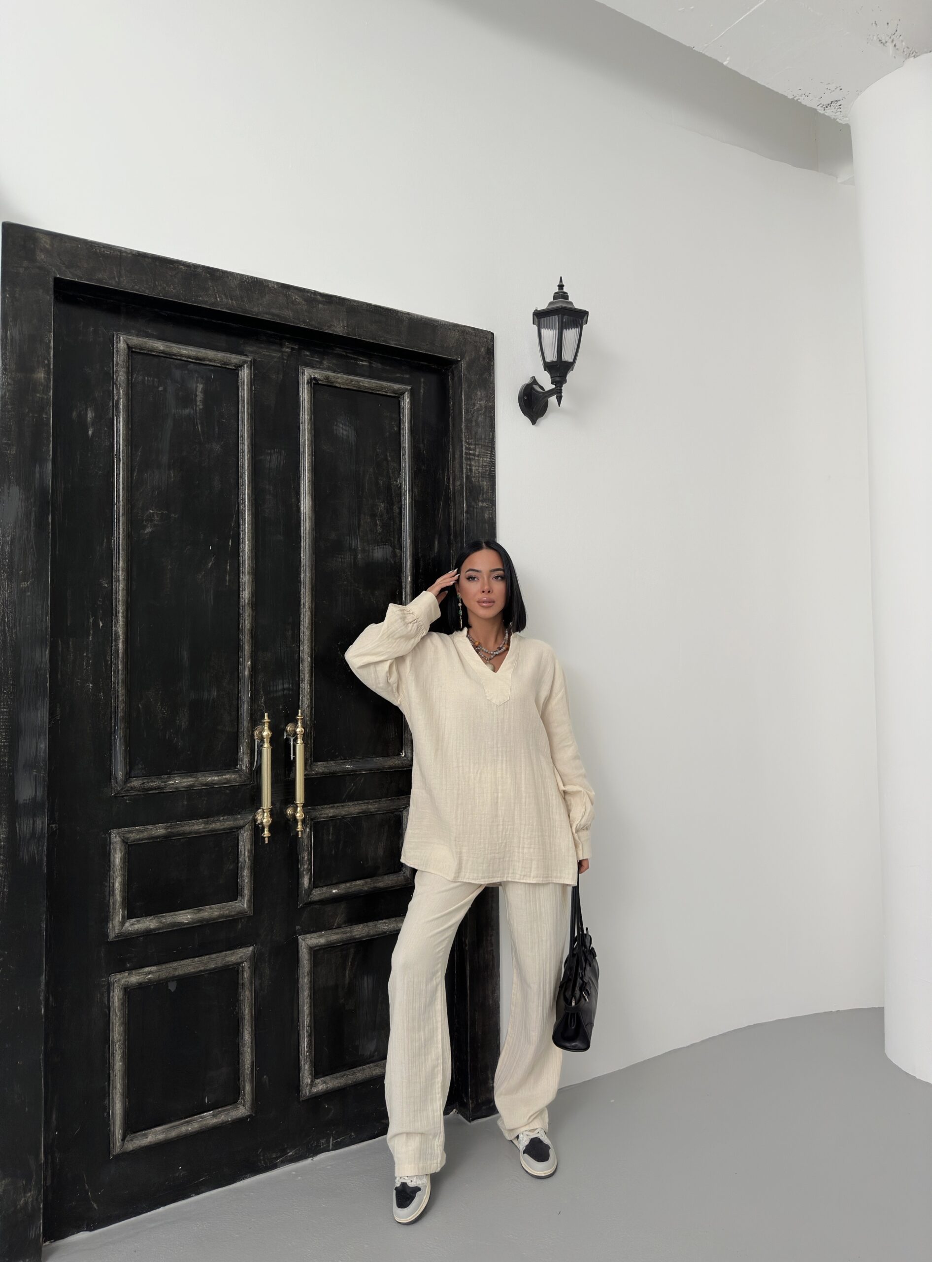 V Neck Mueslin Suit - Brand: My Fashion - Women & Kids, Baby Clothes Wholesale - TheBS Women