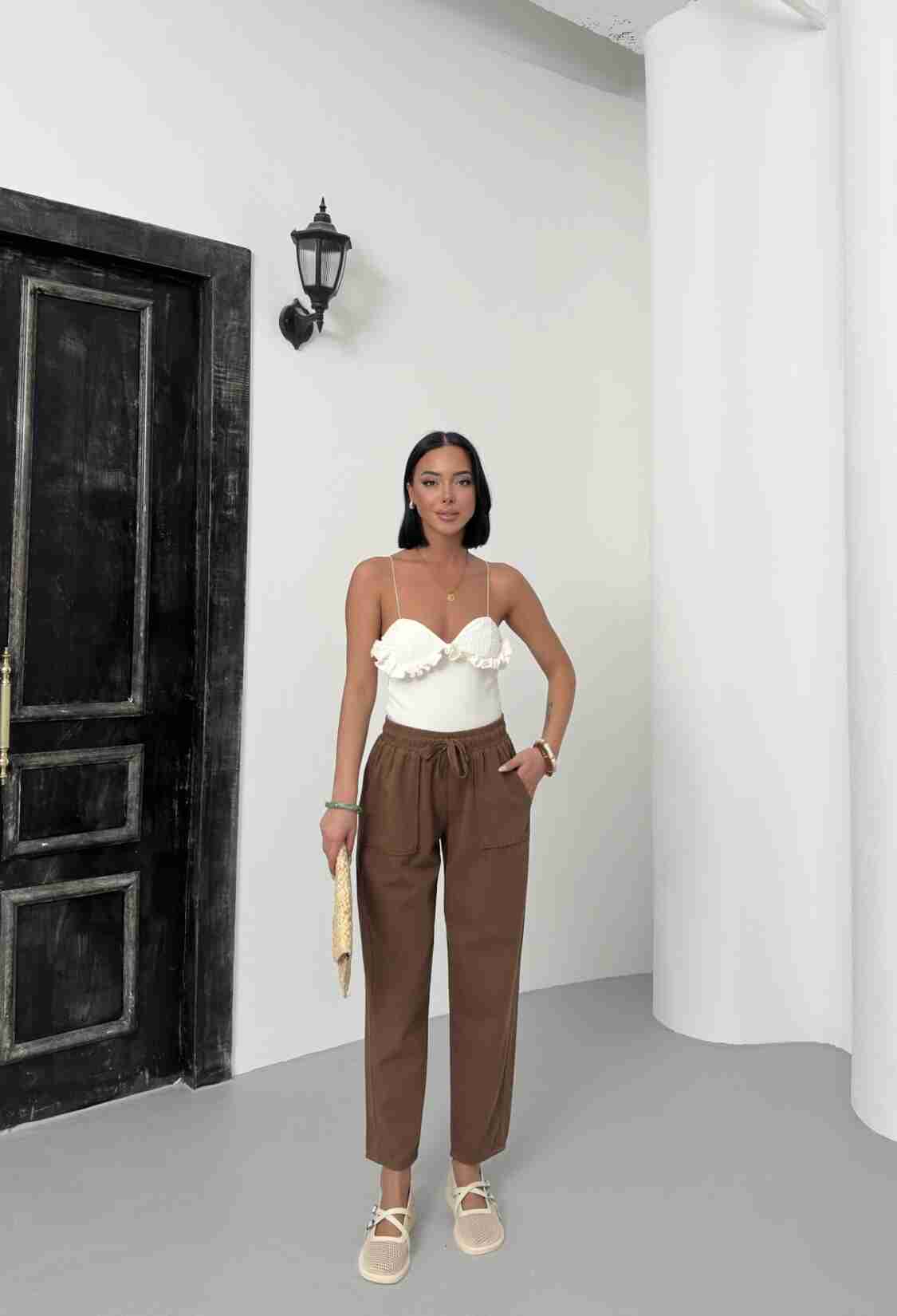 Pocketed Gabardine Pants - Brand: My Fashion - Women & Kids, Baby Clothes Wholesale - TheBS Women