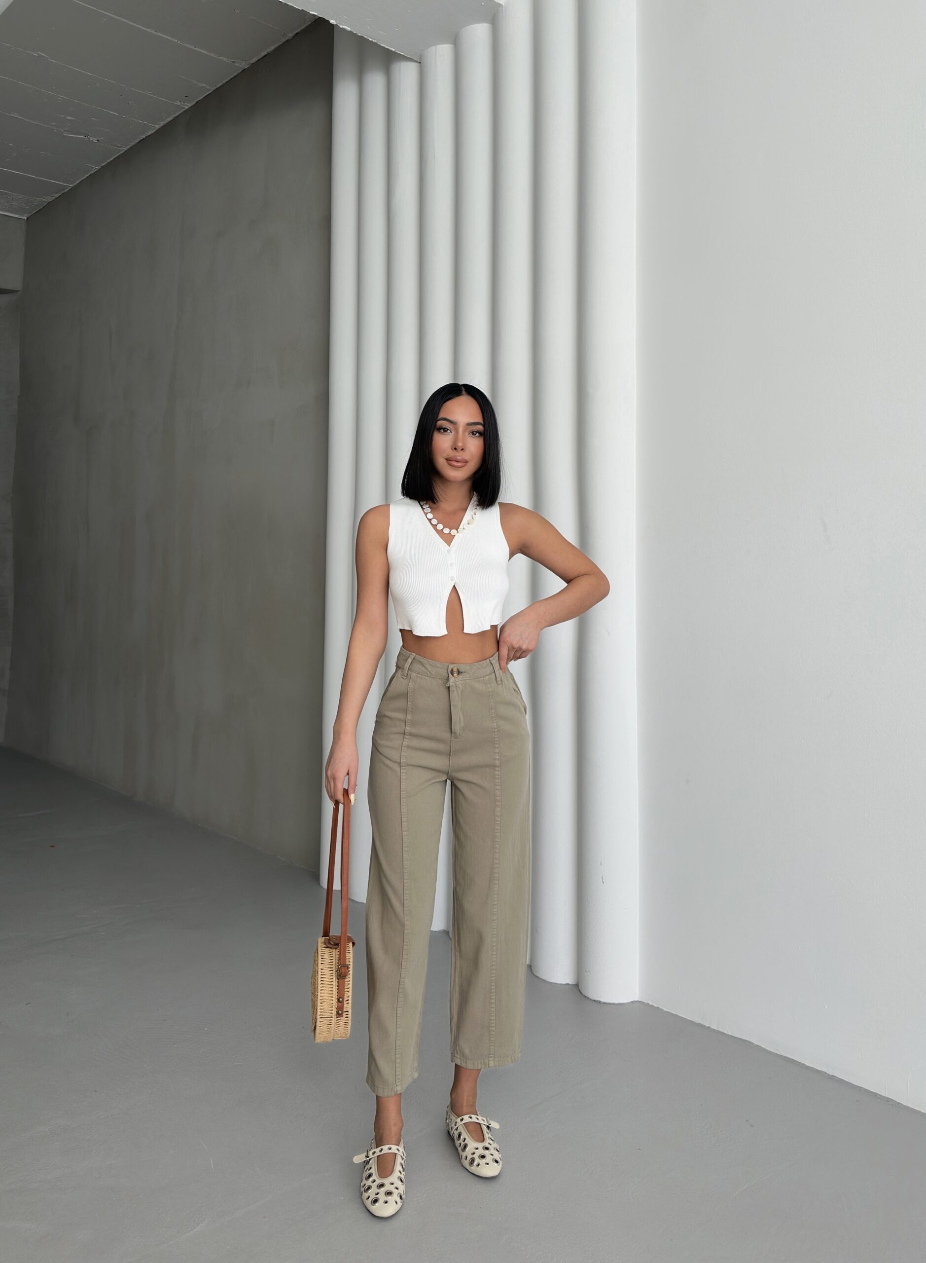 Detailed Gabardine Pants - Brand: My Fashion - Women & Kids, Baby Clothes Wholesale - TheBS Women