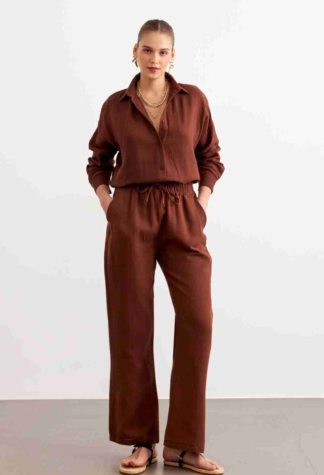 Elastic Waist Mueslin Pants - Brand: Levure - Women & Kids, Baby Clothes Wholesale - TheBS Women