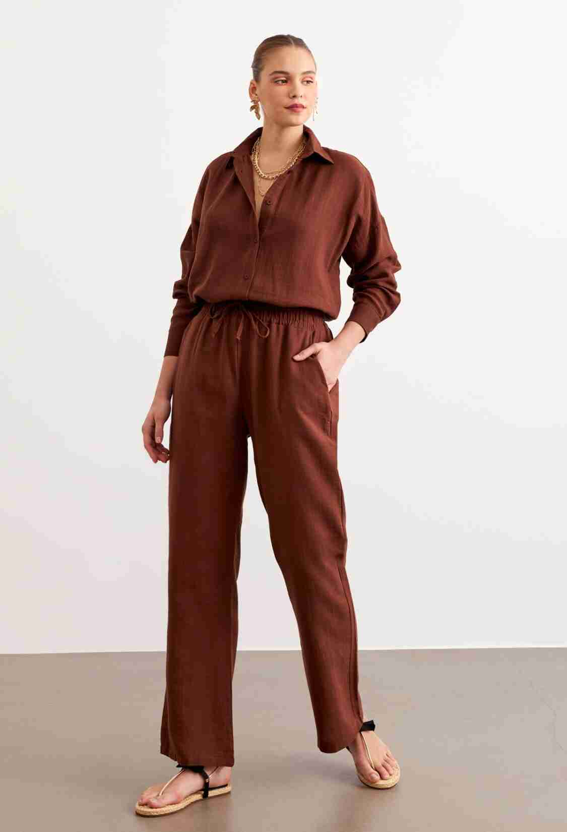 Elastic Waist Mueslin Pants - Brand: Levure - Women & Kids, Baby Clothes Wholesale - TheBS Women