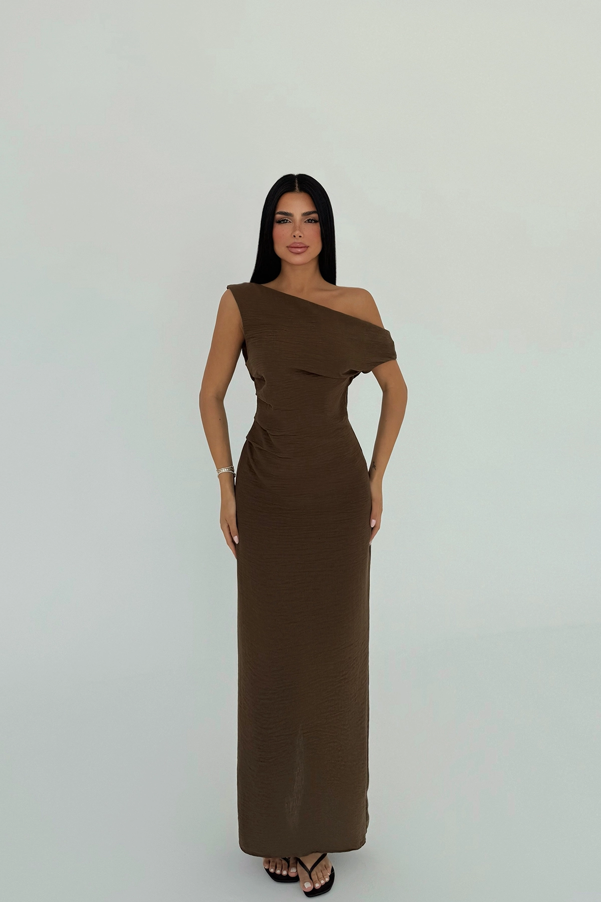 Slit Detail Pleated Dress - Producer: EYYO ATELIER - Wholesale Women Clothes - TheBS Women
