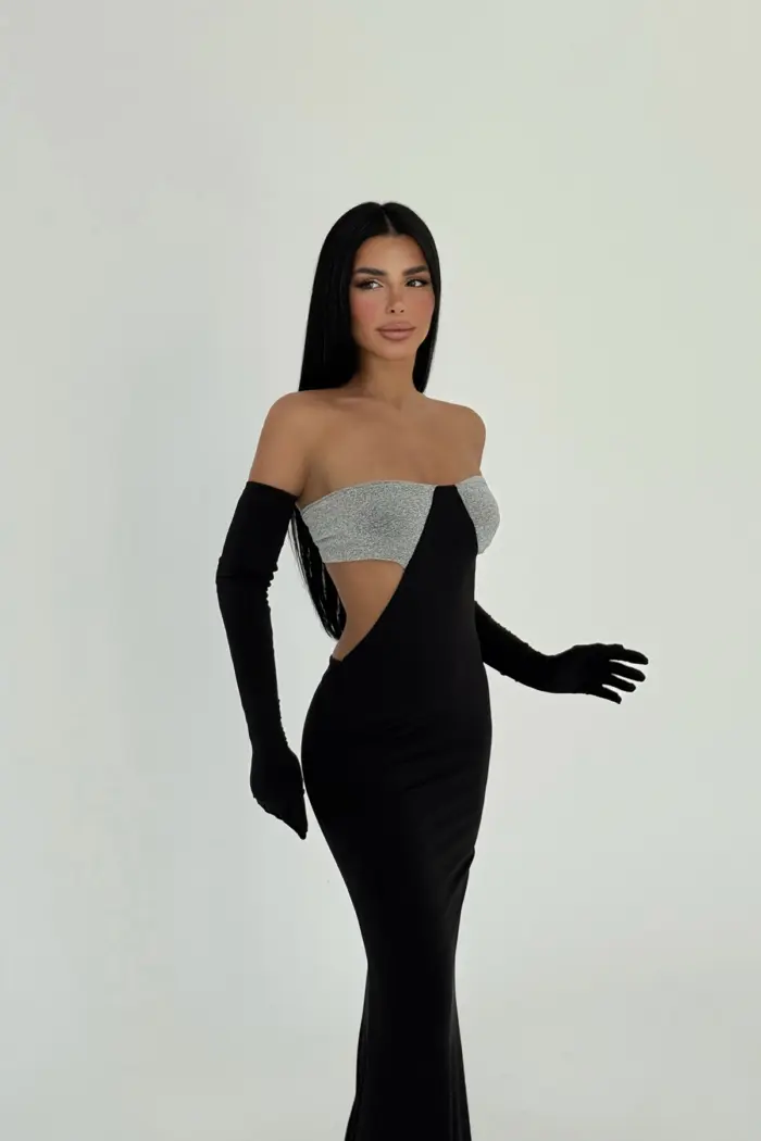 Elvera Glitter Detail Dress - Producer: EYYO ATELIER - Wholesale Women Clothes - TheBS Women