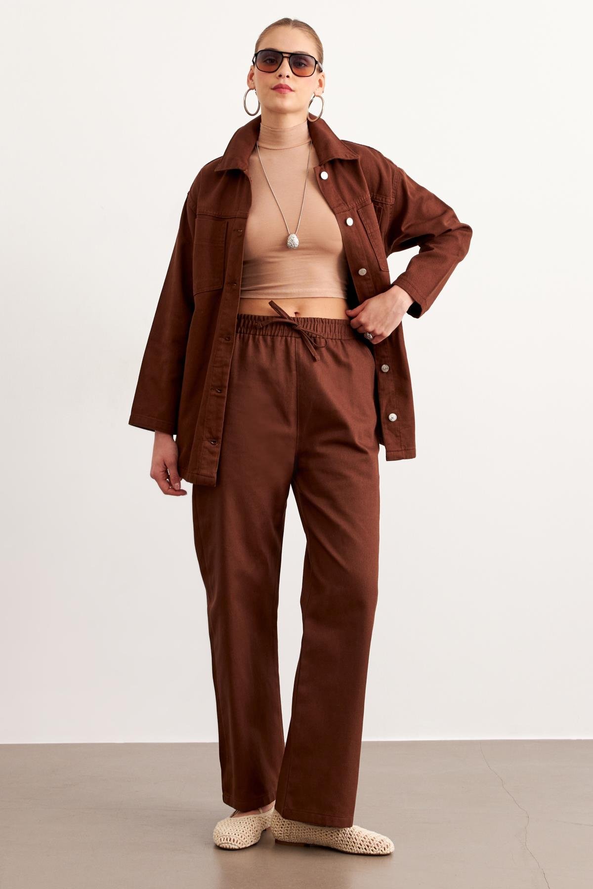 Elastic Waist Gabardine Pants - Brand: Levure - Women & Kids, Baby Clothes Wholesale - TheBS Women