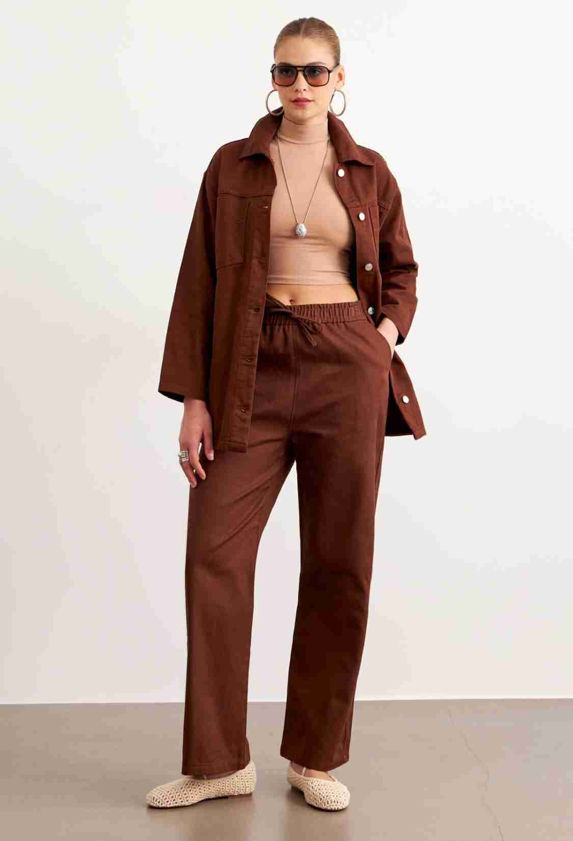 Front Buttoned Belted Gabardine Jacket - Brand: Levure - Women & Kids, Baby Clothes Wholesale - TheBS Women