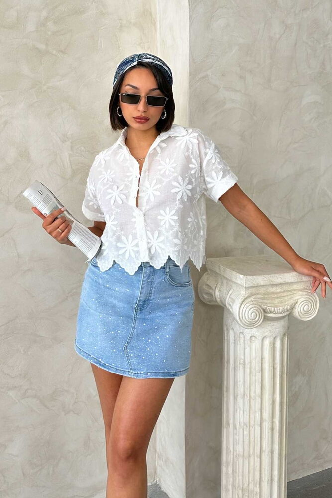 Embroidered Shirt - Producer: Topshow - Wholesale Women Clothes - TheBS Women