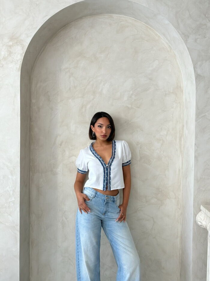 Denim Detailed Jacket - Producer: Topshow - Wholesale Women Clothes - TheBS Women