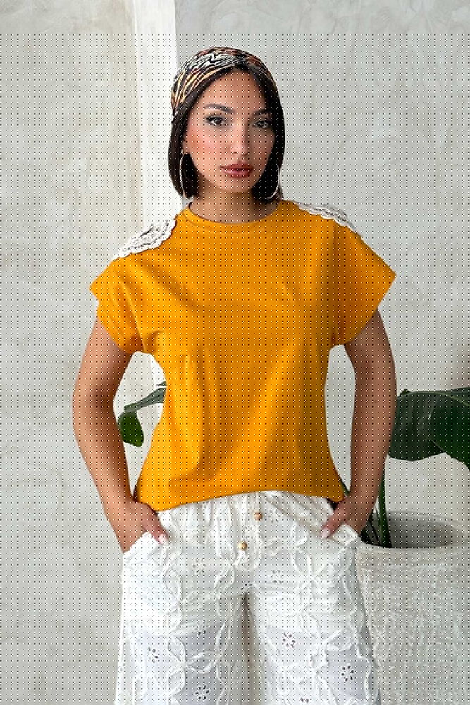 Shoulder Lace Tshirt - Producer: Topshow - Wholesale Women Clothes - TheBS Women