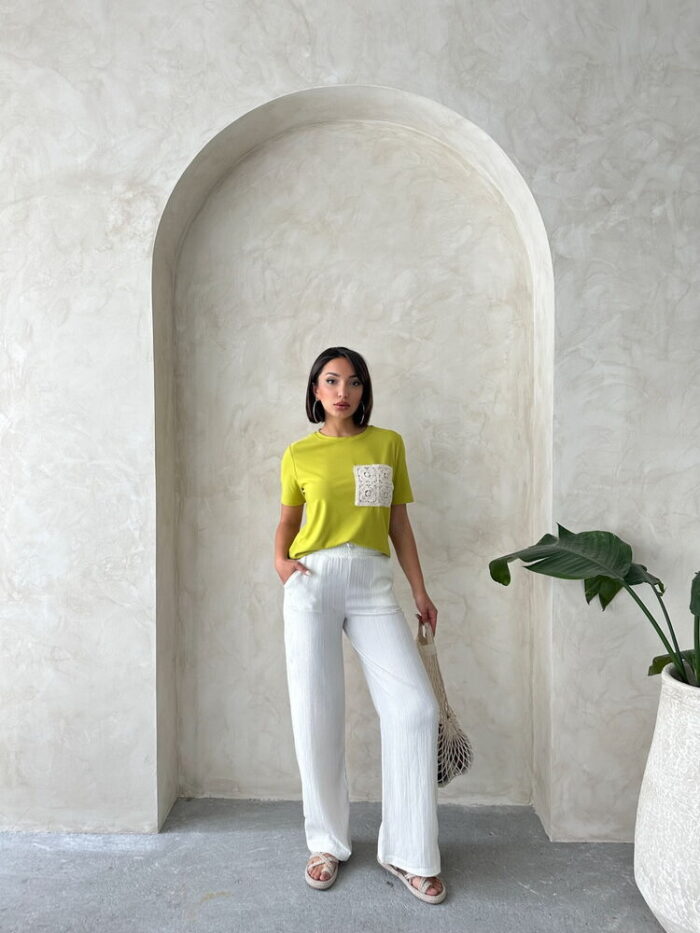 Pocket Detailed T-Shirt - Producer: Topshow - Wholesale Women Clothes - TheBS Women
