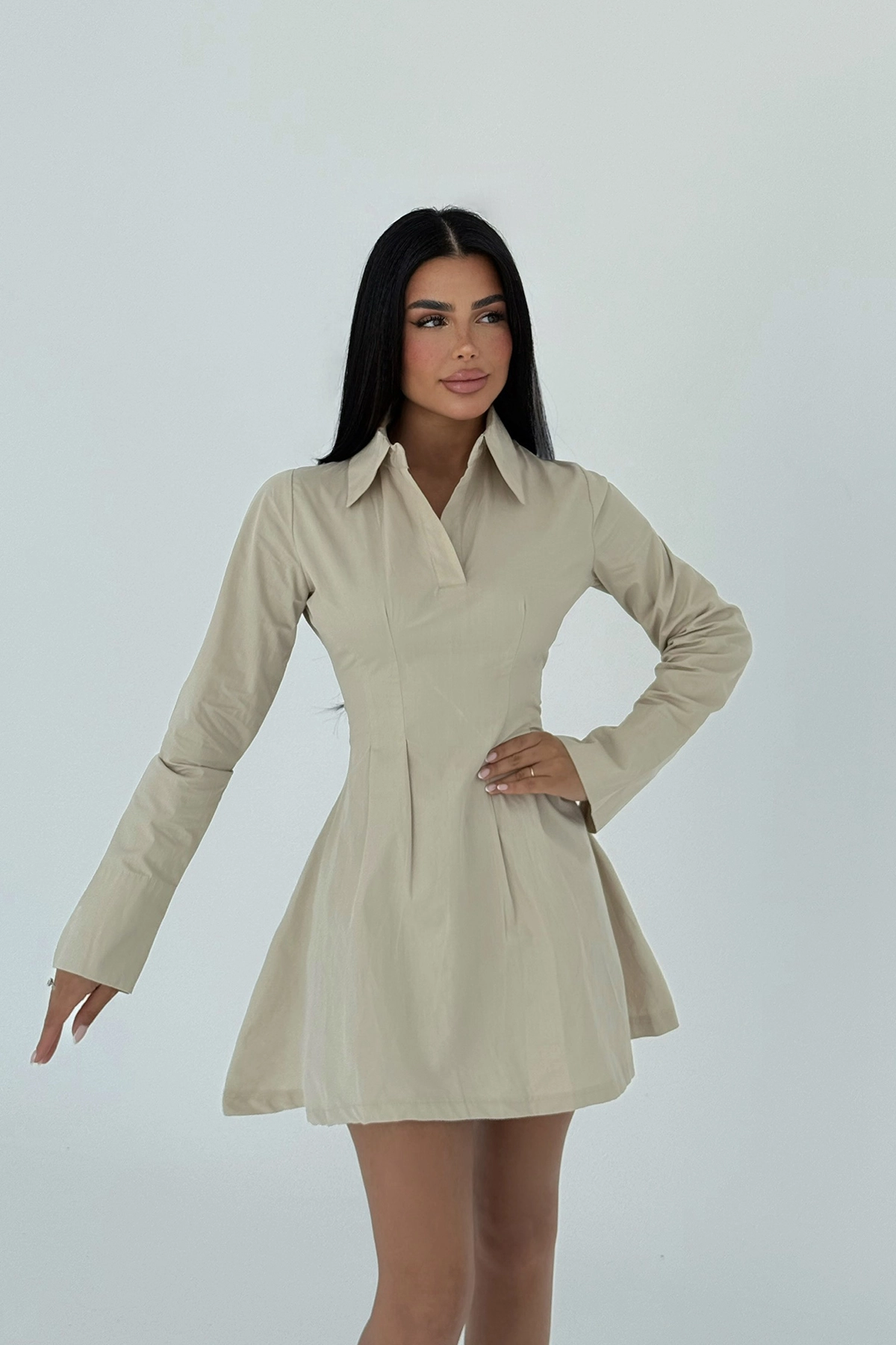Herda Flared Dress - Producer: EYYO ATELIER - Wholesale Women Clothes - TheBS Women