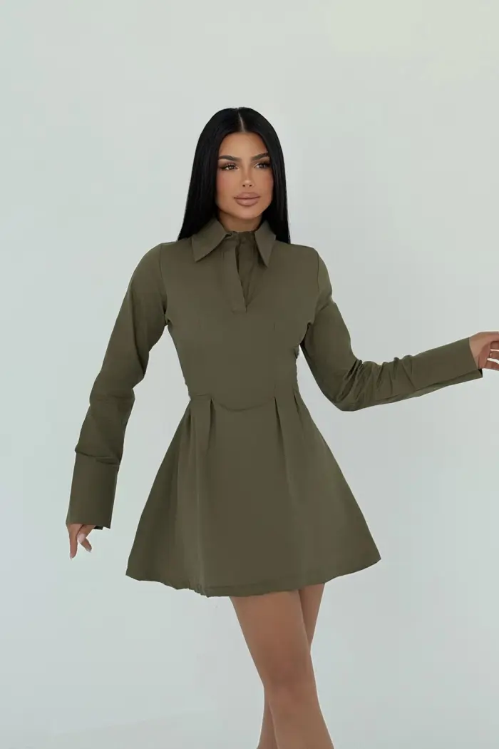 Herda Flared Dress - Producer: EYYO ATELIER - Wholesale Women Clothes - TheBS Women