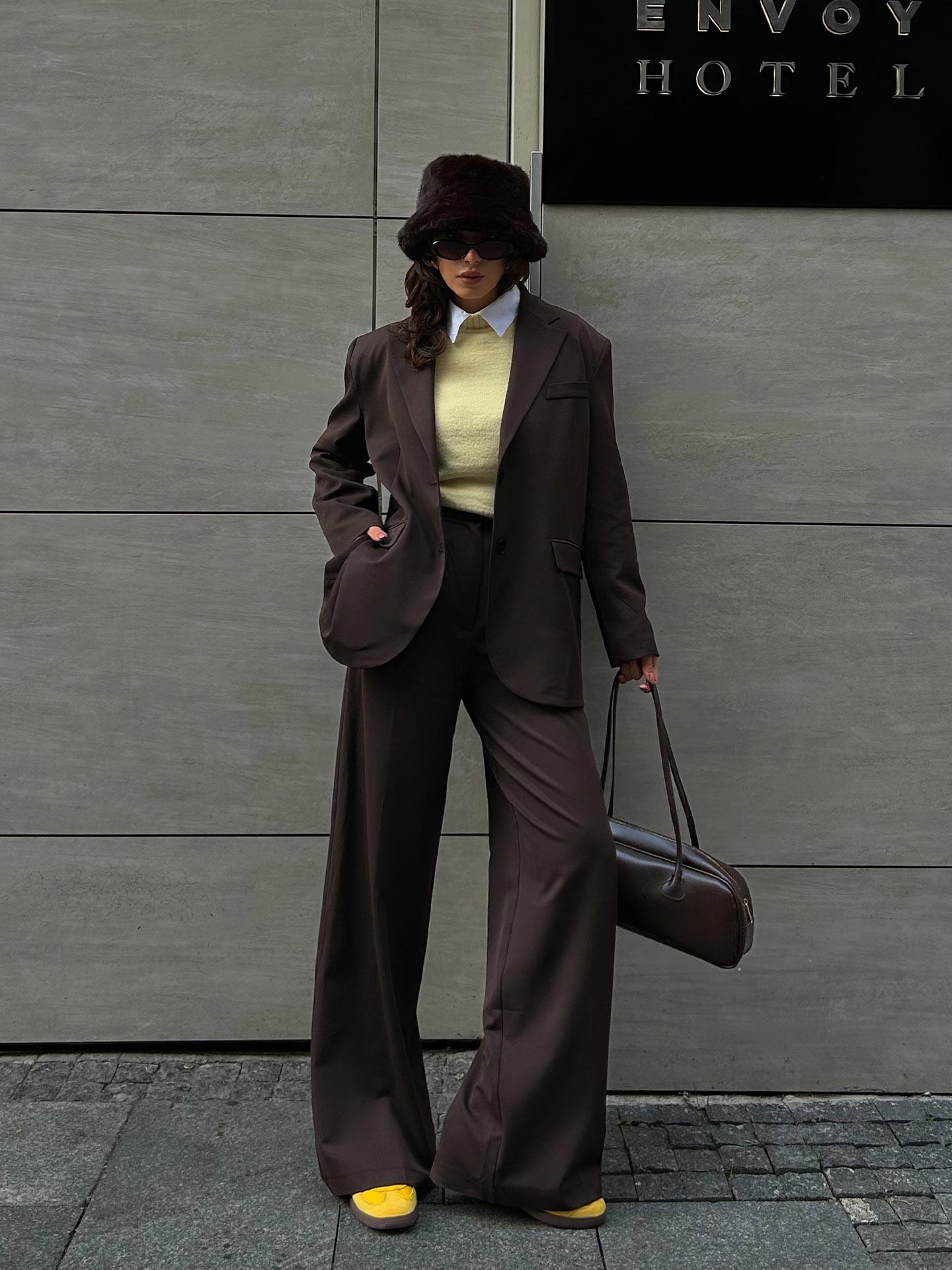 Pile Detailed Palazzo Pants - Producer: Juste - Wholesale Women Clothes - TheBS Women