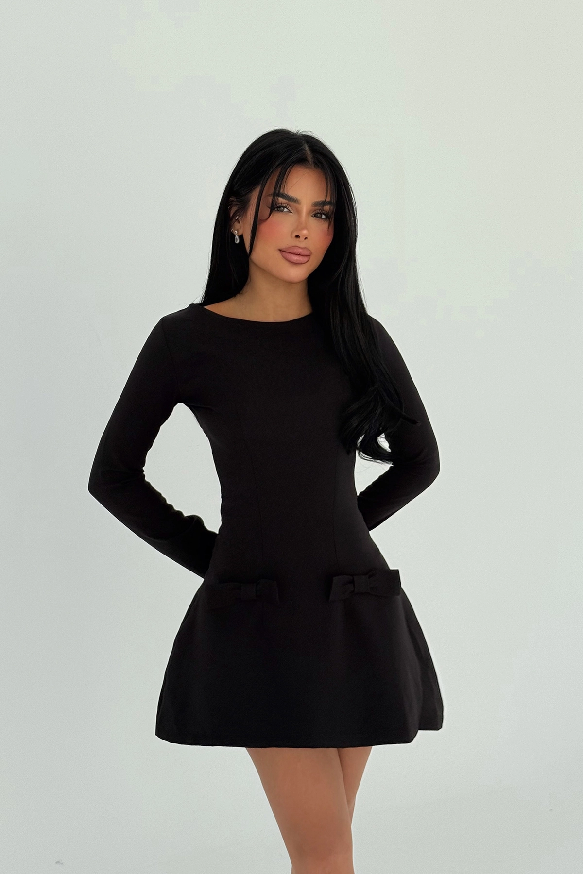 Bow Detail Mini Dress - Producer: EYYO ATELIER - Wholesale Women Clothes - TheBS Women