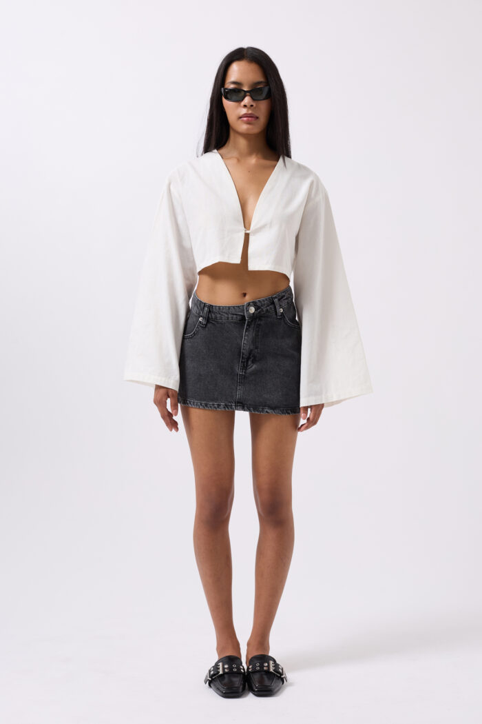 Asymmetric Waist Denim Mini Skirt - Producer: Black Fashion - Wholesale Women Clothes - TheBS Women