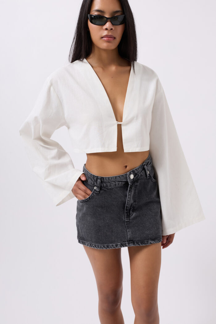 Asymmetric Waist Denim Mini Skirt - Producer: Black Fashion - Wholesale Women Clothes - TheBS Women
