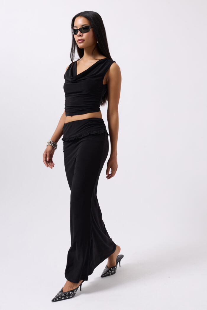 Folding Waist Detail Maxi Skirt - Producer: Black Fashion - Wholesale Women Clothes - TheBS Women