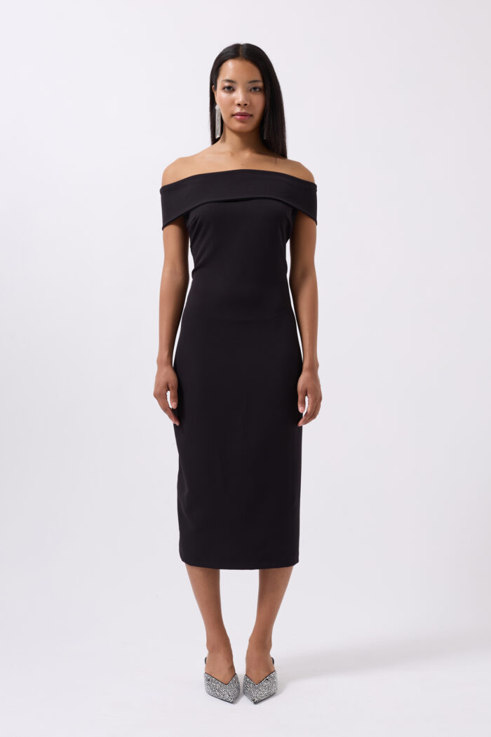 Shoulder Folding Detail Maxi Dress - Producer: Black Fashion - Wholesale Women Clothes - TheBS Women
