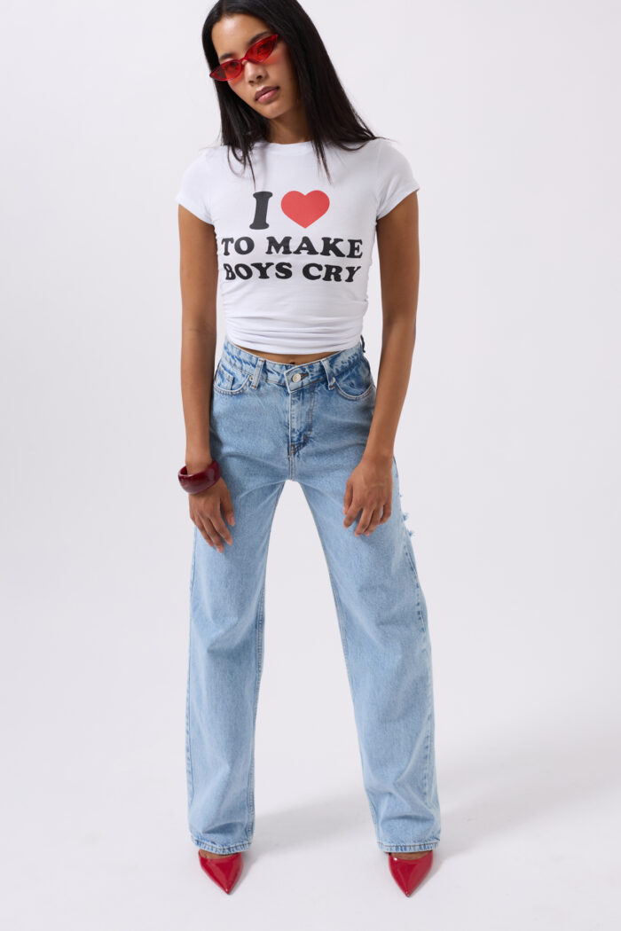 Back Laser Cut Loose Leg Jean - Producer: Black Fashion - Wholesale Women Clothes - TheBS Women