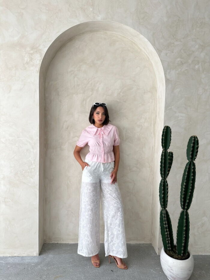 Collar Detailed Ruffle Shirt - Producer: Topshow - Wholesale Women Clothes - TheBS Women