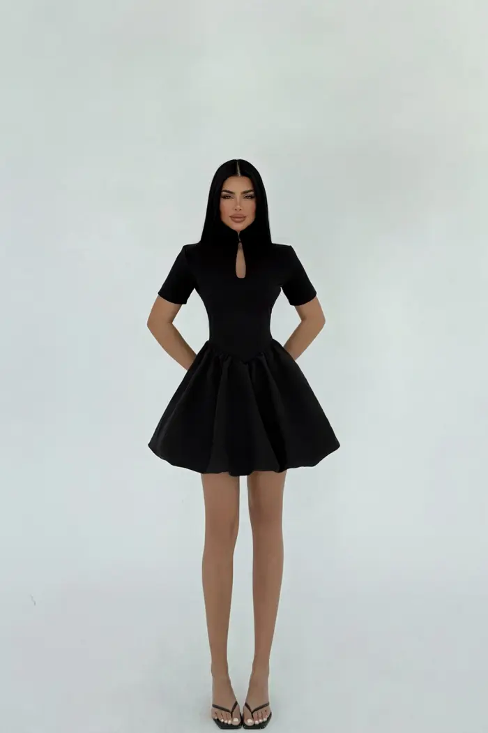 Window Detail Mini Dress - Producer: EYYO ATELIER - Wholesale Women Clothes - TheBS Women