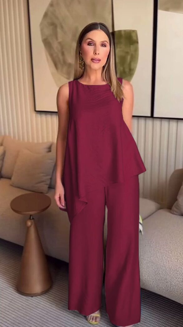 Asymmetric Blouse & Pants Double Set - Producer: My Jest Fashion - Wholesale Women Clothes - TheBS Women