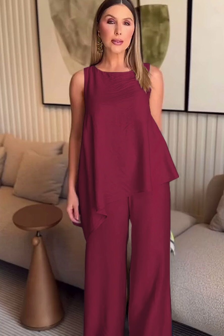 Asymmetric Blouse & Pants Double Set - Producer: My Jest Fashion - Wholesale Women Clothes - TheBS Women