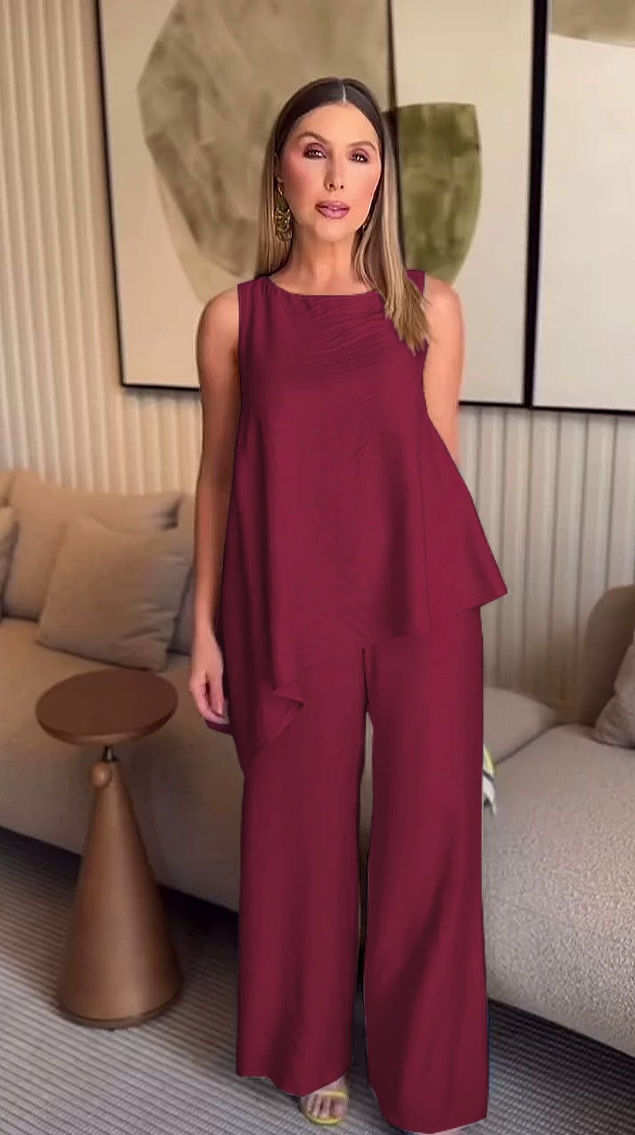 Asymmetric Blouse & Pants Double Set - Producer: My Jest Fashion - Wholesale Women Clothes - TheBS Women