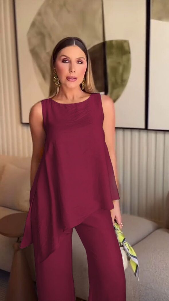 Asymmetric Blouse & Pants Double Set - Producer: My Jest Fashion - Wholesale Women Clothes - TheBS Women