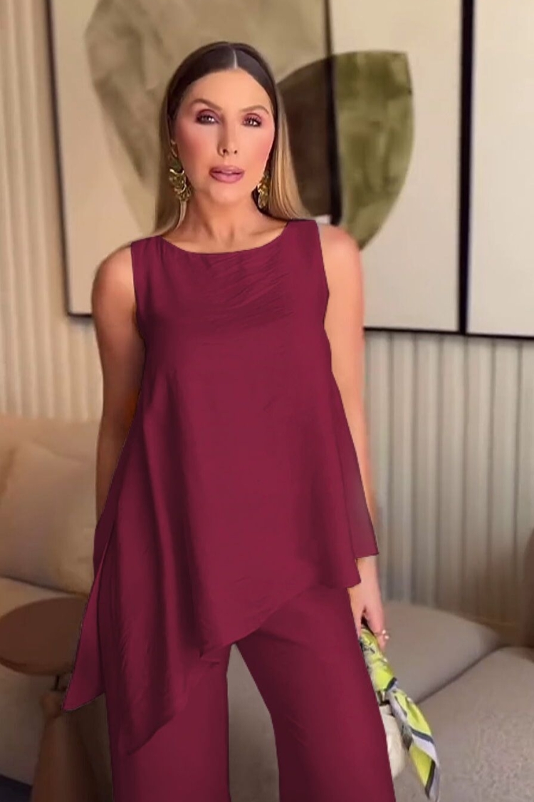 Asymmetric Blouse & Pants Double Set - Producer: My Jest Fashion - Wholesale Women Clothes - TheBS Women
