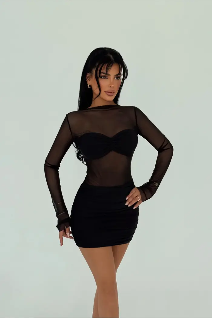 Transparent Mini Dress - Producer: EYYO ATELIER - Wholesale Women Clothes - TheBS Women
