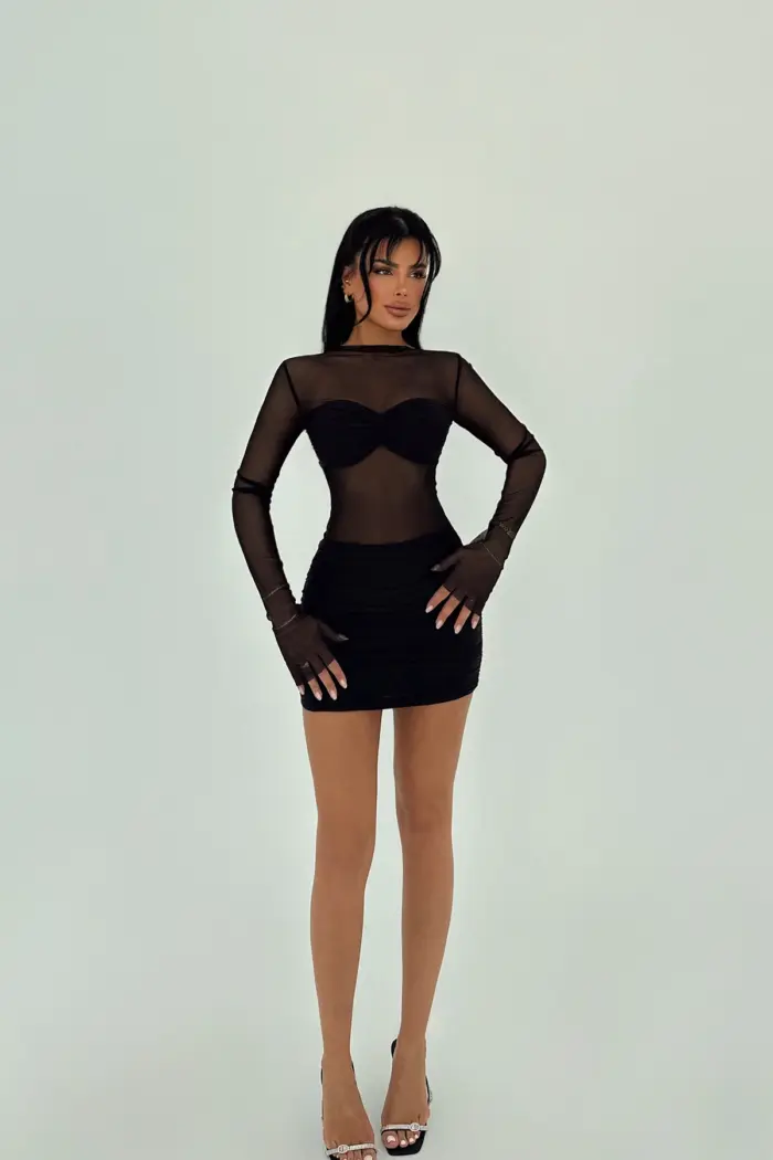 Transparent Mini Dress - Producer: EYYO ATELIER - Wholesale Women Clothes - TheBS Women