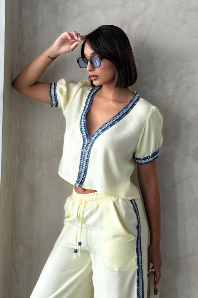 Denim Detailed Jacket - Producer: Topshow - Wholesale Women Clothes - TheBS Women
