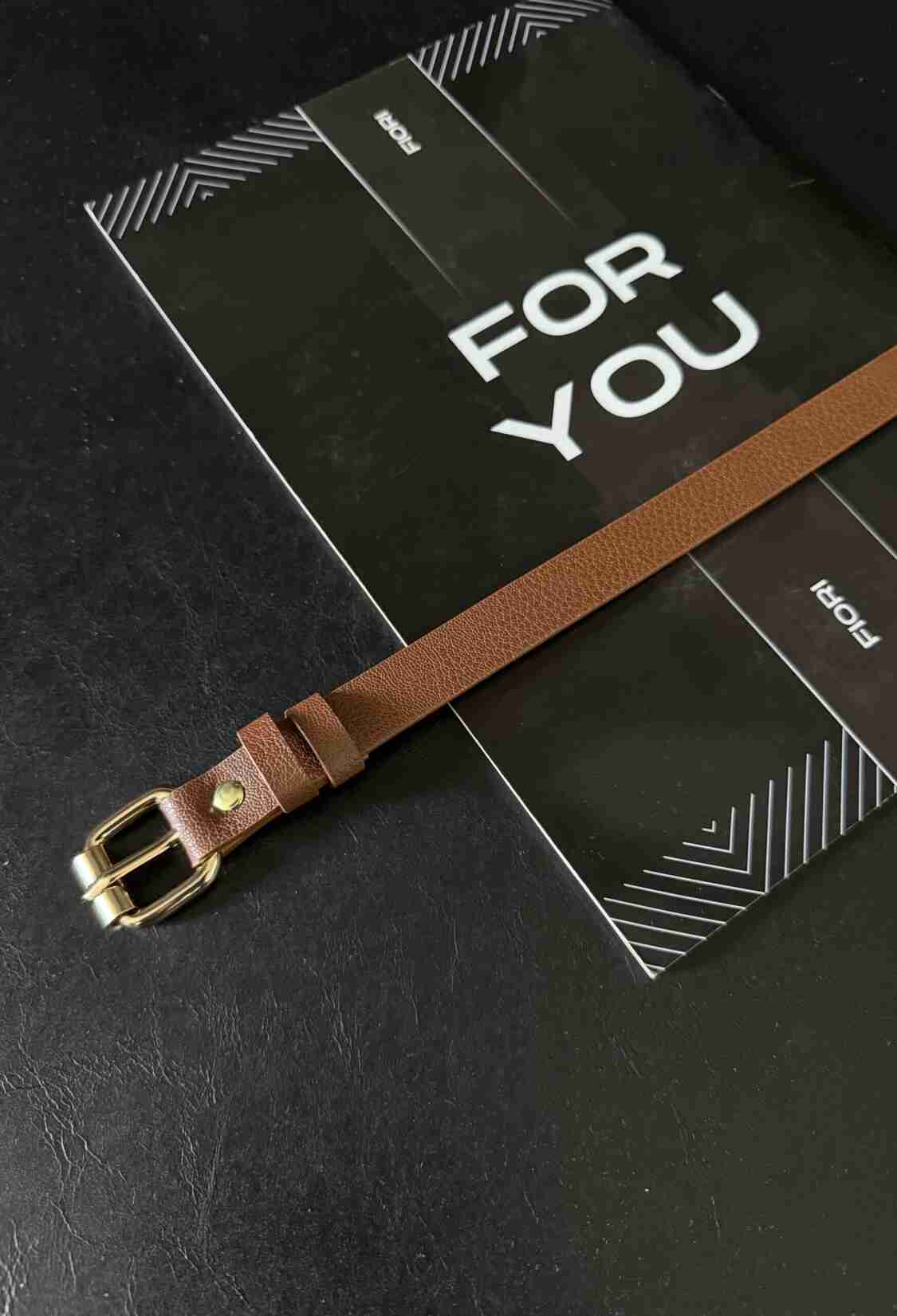 Slim Women's Belt With Square Buckle - Brand: Fiori - Women & Kids, Baby Clothes Wholesale - TheBS Women