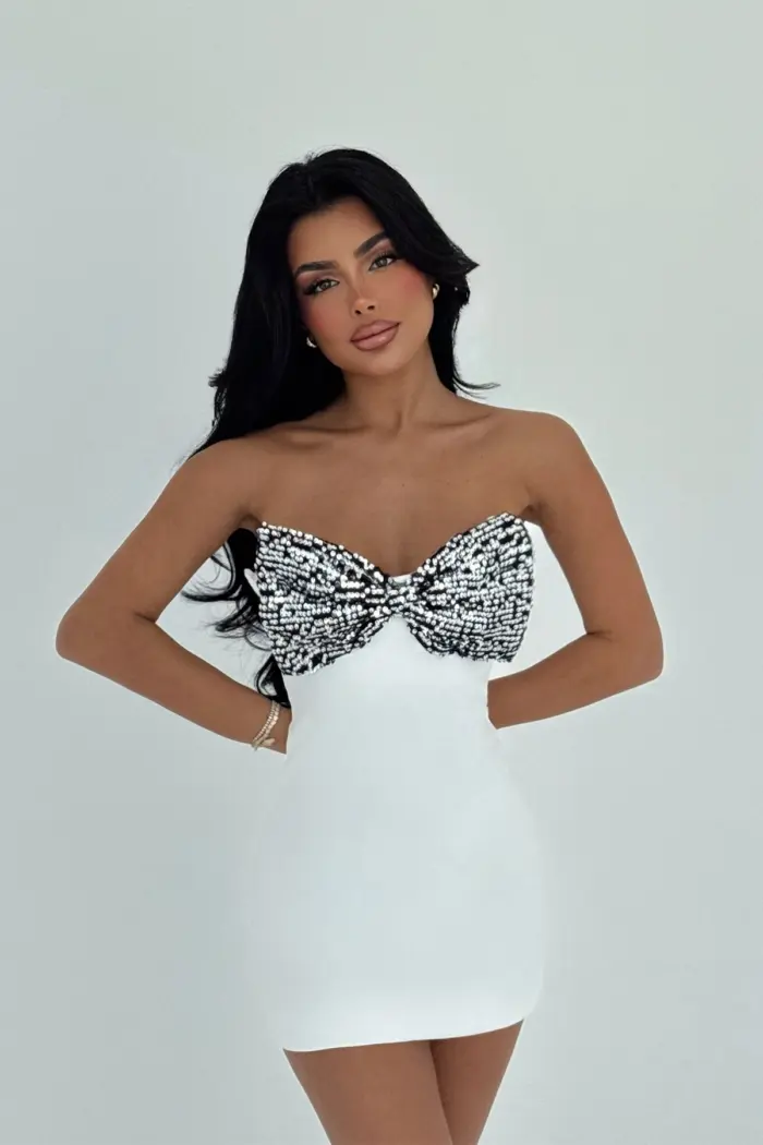 Sequin Detail Strapless Dress - Producer: EYYO ATELIER - Wholesale Women Clothes - TheBS Women