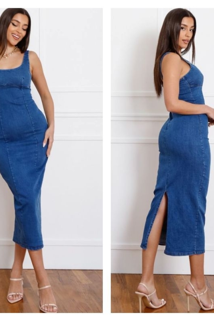 Denim Dress - Producer: My Jest Fashion - Wholesale Women Clothes - TheBS Women