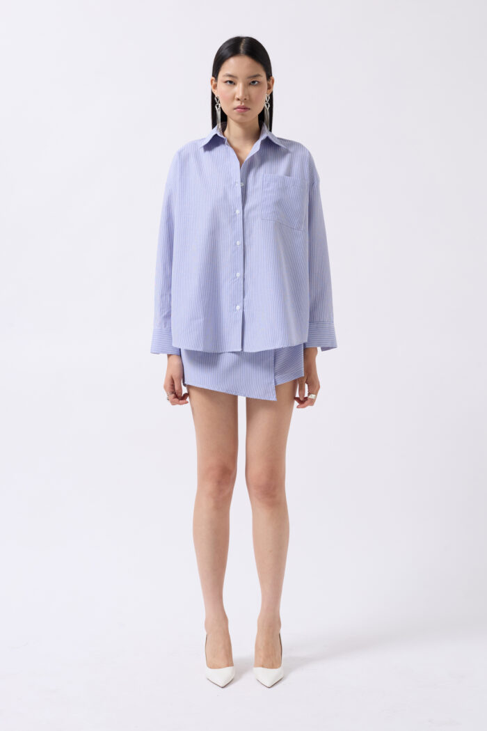 Tire Detail Shirt - Navy - Producer: Black Fashion - Wholesale Women Clothes - TheBS Women