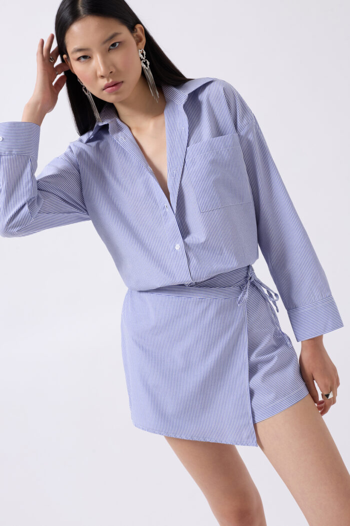 Tie Detail Skirt - Navy - Producer: Black Fashion - Wholesale Women Clothes - TheBS Women