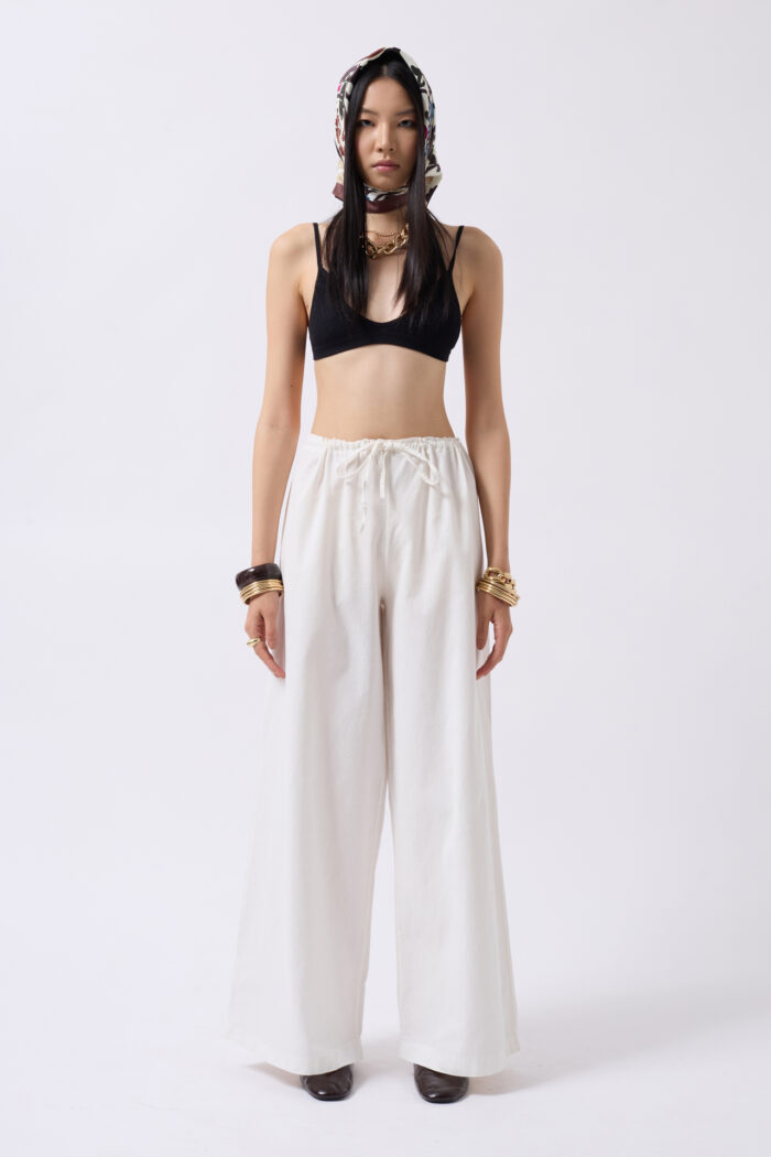 Lace Detail Cotton Pants - Producer: Black Fashion - Wholesale Women Clothes - TheBS Women
