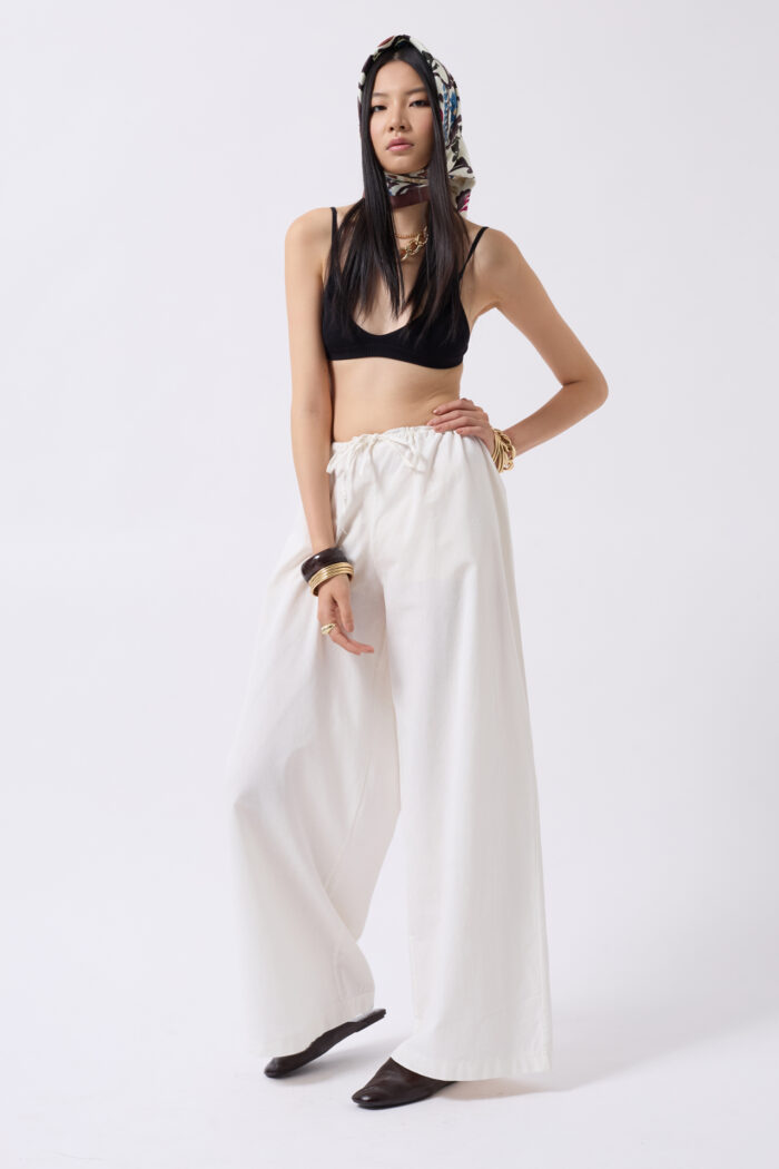 Lace Detail Cotton Pants - Producer: Black Fashion - Wholesale Women Clothes - TheBS Women