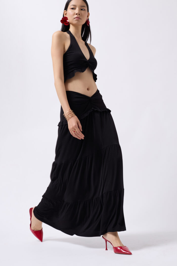 Ruffle Detail Asymmetric Waist Skirt - Producer: Black Fashion - Wholesale Women Clothes - TheBS Women