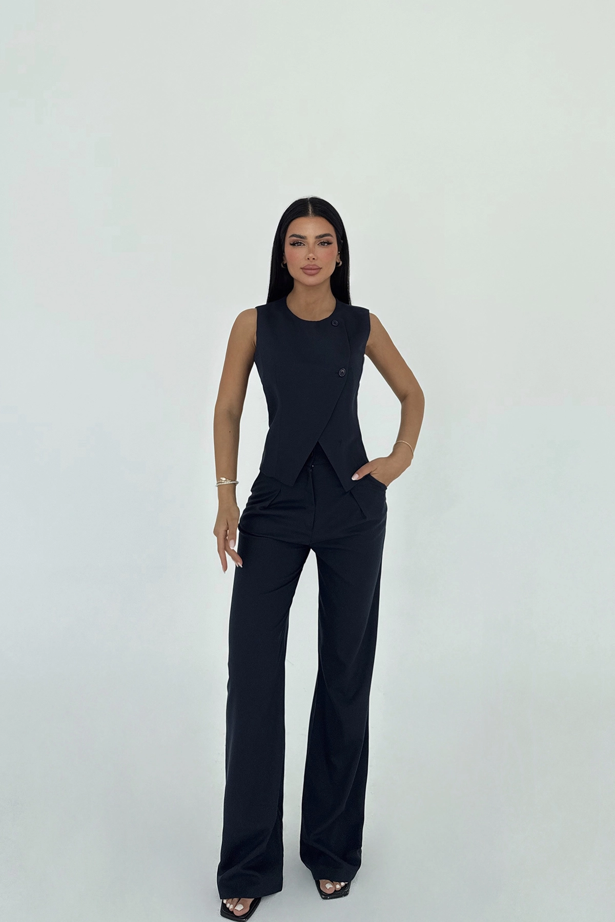 Navy Marly Suit - Producer: EYYO ATELIER - Wholesale Women Clothes - TheBS Women