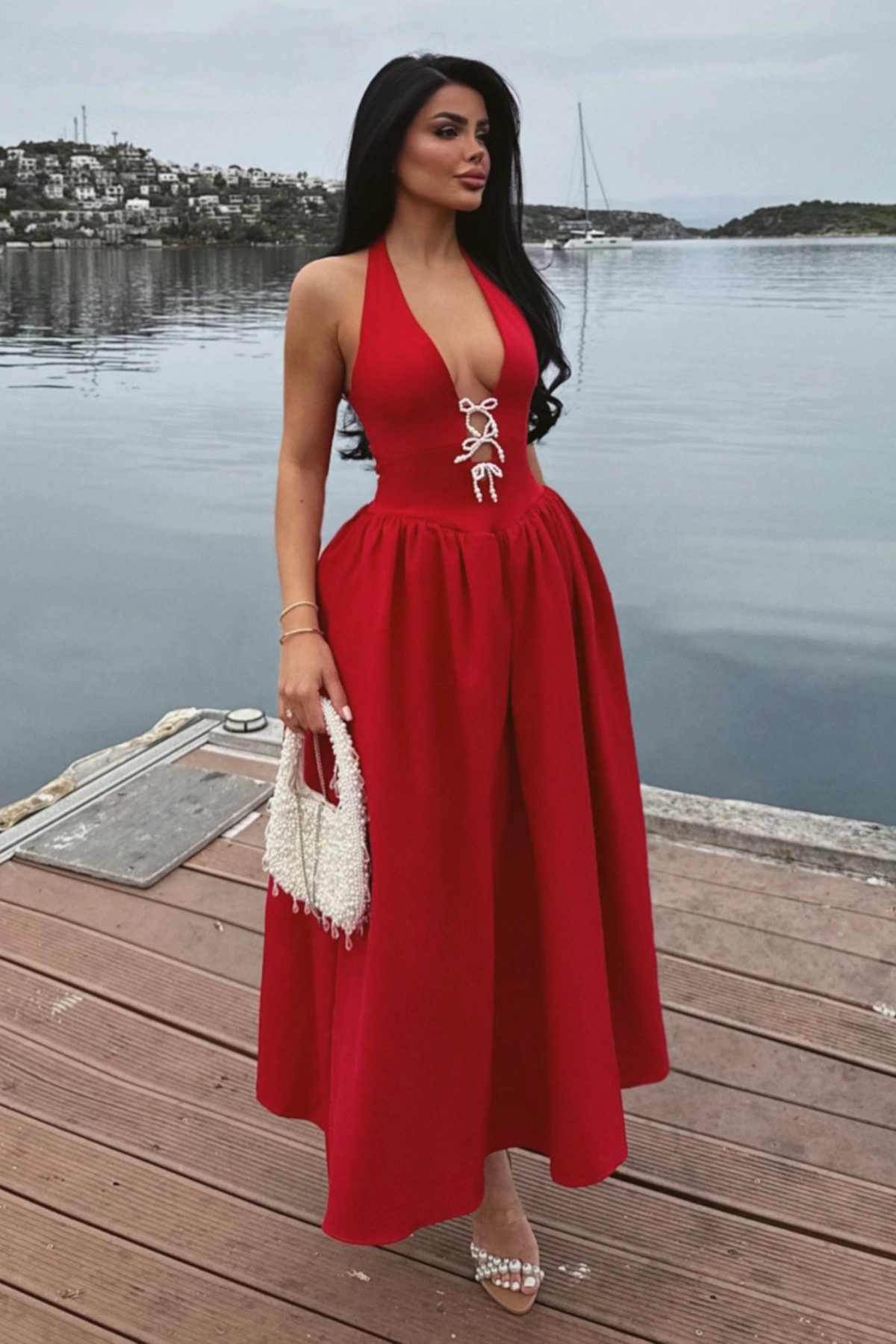 Tie Long Dress - Producer: EYYO ATELIER - Wholesale Women Clothes - TheBS Women