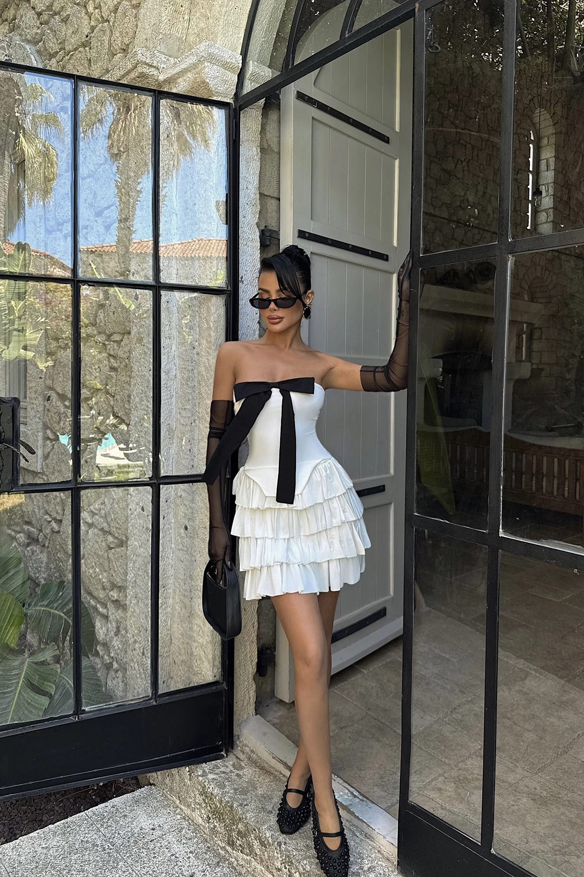 Strapless Dress With Gloves - Producer: EYYO ATELIER - Wholesale Women Clothes - TheBS Women